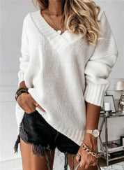 Stylish and Casual V-Neck Sweater for Women