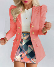 Chic and Elegant Blazer and Mini Skirt Set for Women