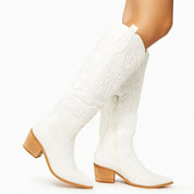 Women's Classic Knee-High Cowboy Boots - Winter Ready & Plus Size