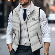 Men's Gilet - Stand Collar with Quilted Padded Design