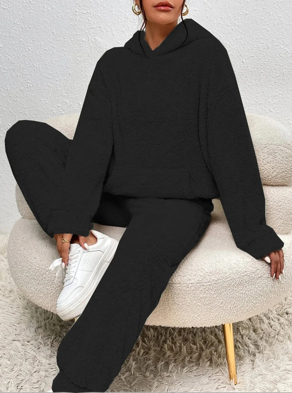 Women's Loungewear Set - with Pullover Hoodie & Joggers