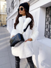 Women's Soft Coat - Lapel Collar and Oversize Fit