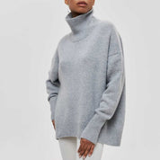 Women's Jumper - High Neck with Ribbed Hem