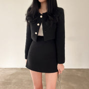 Women's Blazer & Skirt Set - Elegant and Comfortable