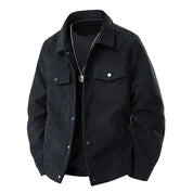Men's Button-Front Jacket - Shirt Collar and Chest Pockets