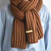 Women's Scarf - Long Ribbed Knit