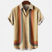 Retro Summer Shirt with Short Sleeves for Men