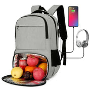 Unisex Anti-Theft Travel Backpack - Waterproof Insulated Lunch Compartment