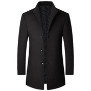 Men’s Coat – Single-Breasted and Quilted Lining