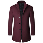 Men’s Coat – Single-Breasted and Quilted Lining