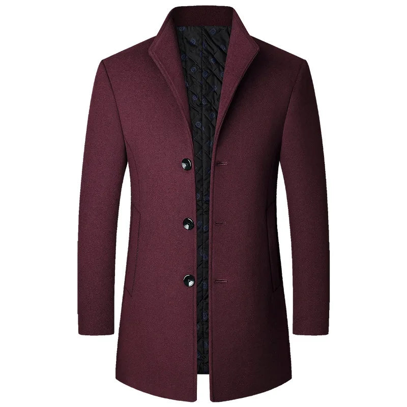 Men’s Coat – Single-Breasted and Quilted Lining
