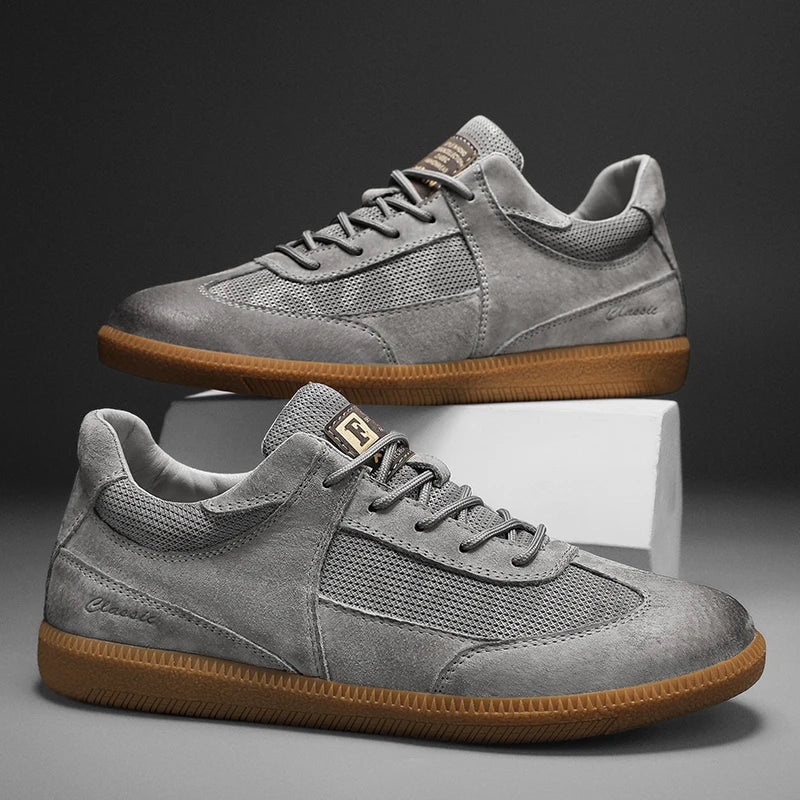 Men's Trainers - Gum Sole with Low-Top Design