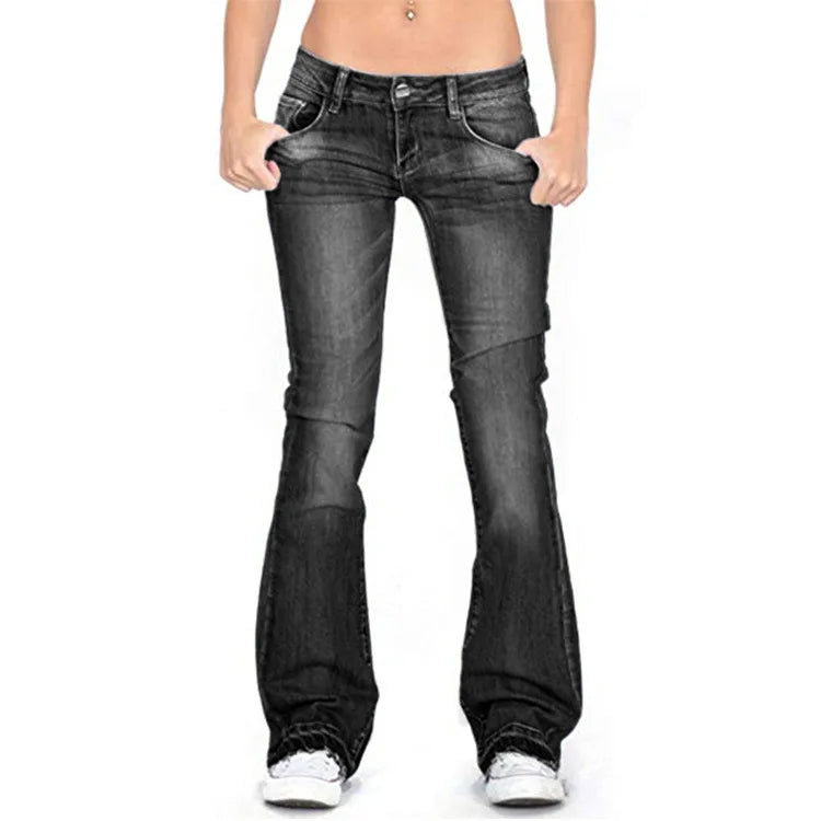 Women's Low-Rise Flared Jeans - Bootcut