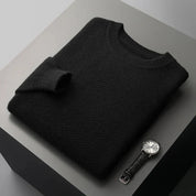 Men's Ribbed Jumper - Classic Crew Neck