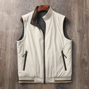 Men's Gilet - Stand Collar with Full Zip Closure