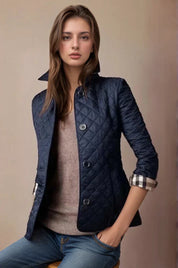 Women's Quilted Jacket - Barn Style with Button Front