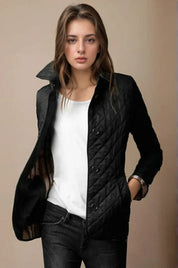 Women's Quilted Jacket - Barn Style with Button Front