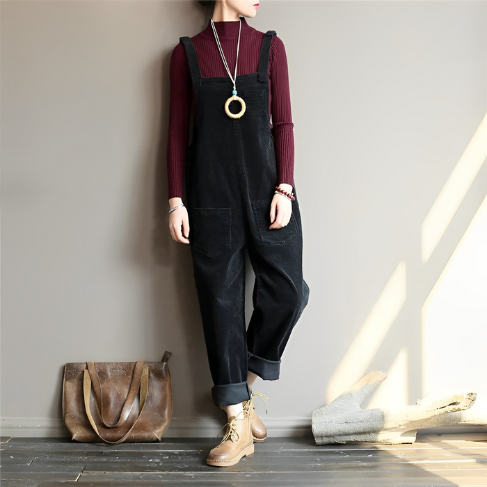 Amelia - Retro Casual Corduroy Overall for Women