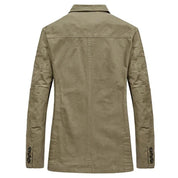 Men's Blazer Jacket - With Patch Pockets and Three-Button Closure