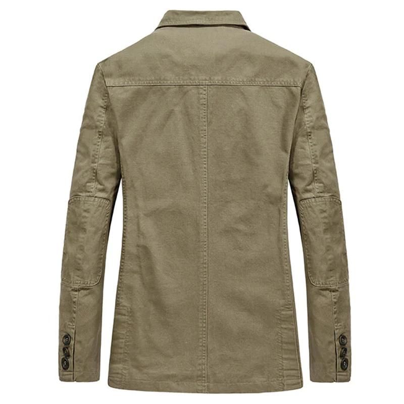 Men's Blazer Jacket - With Patch Pockets and Three-Button Closure
