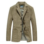 Men's Blazer Jacket - With Patch Pockets and Three-Button Closure