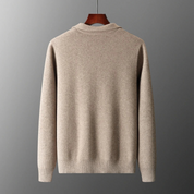 Men's Cardigan - Shirt Collar with Full Zip Closure