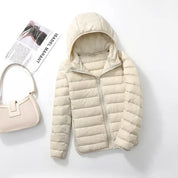 Women's Waterproof Hooded Puffer Jacket - Warm & Comfortable