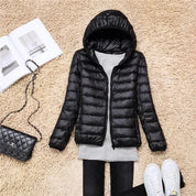 Women's Waterproof Hooded Puffer Jacket - Warm & Comfortable