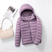 Women's Waterproof Hooded Puffer Jacket - Warm & Comfortable