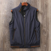 Men's Gilet - Stand Collar with Full Zip Closure