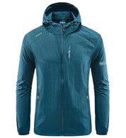 Men's Windbreaker Jacket - Full-Zip and Hooded