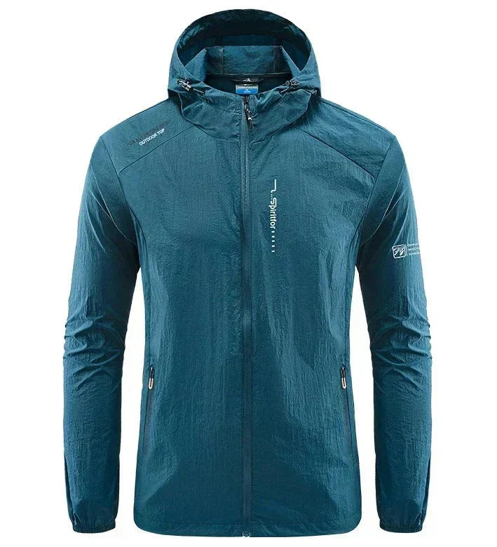 Men's Windbreaker Jacket - Full-Zip and Hooded