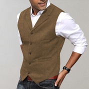 Men's Waistcoat - Tailored Fit with Lapel Collar