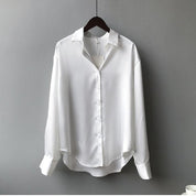 Women's Elegant Long-Sleeved Blouse - Luxurious and Comfortable