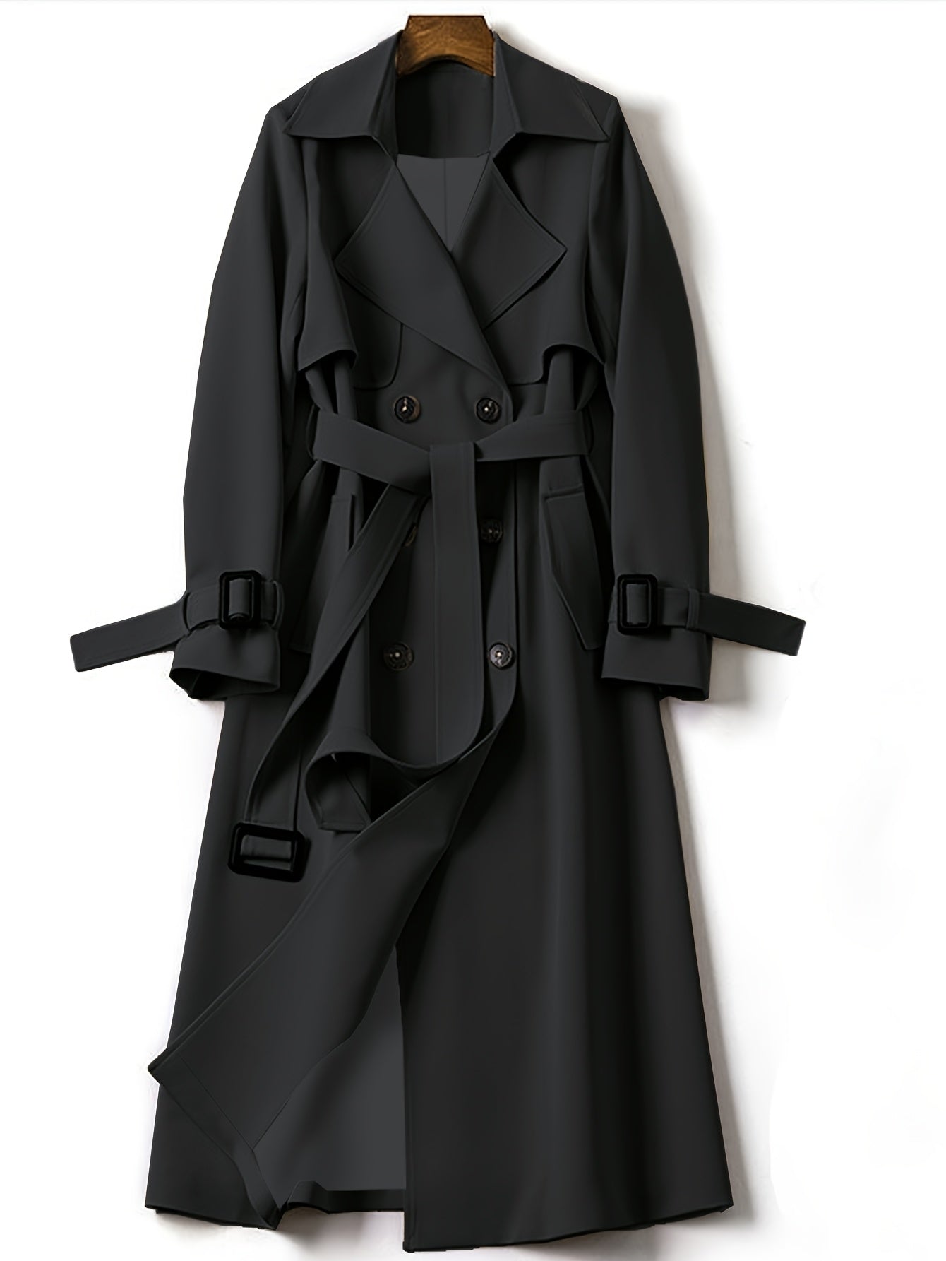 Women's Elegant Long Trench Coat - Windproof & Comfortable