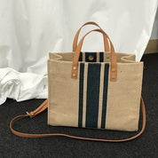Women's Striped Tote Bag - Versatile Everyday Style