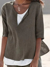 Women's Casual Layered Summer Blouse - Lightweight & Flowing