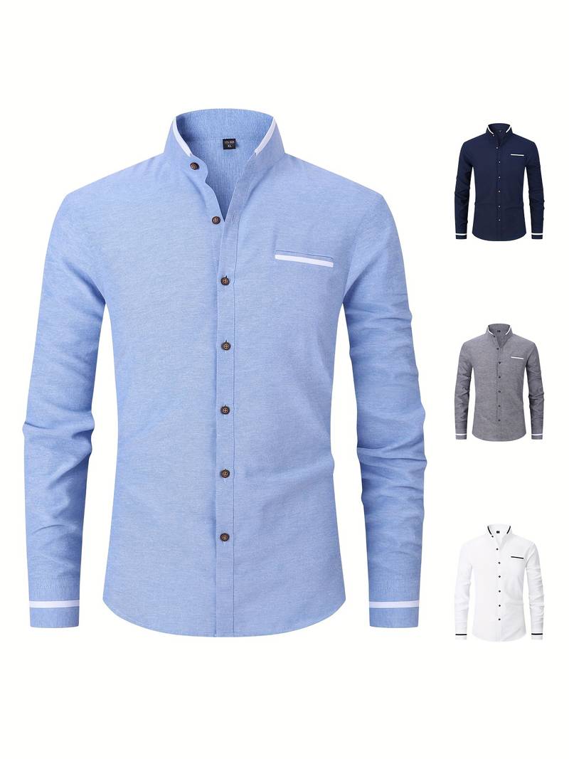Ronan - Long-Sleeve Collar Shirt for Men
