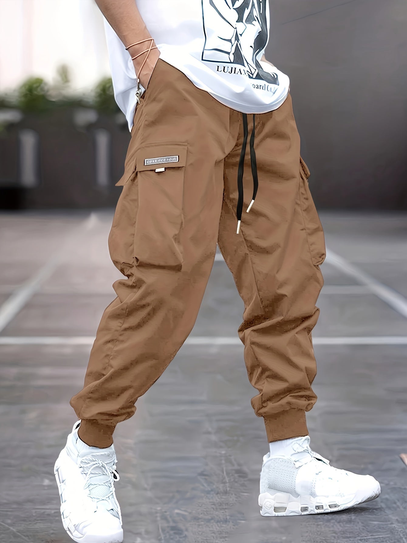 Tobias - Black Cargo Trousers for Men