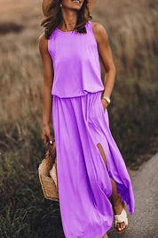 Flowy Slit Maxi Dress for Women