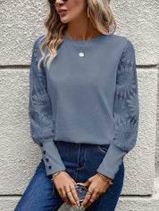 Elegant Blouse with Floral Sleeve Design for Women | Clara