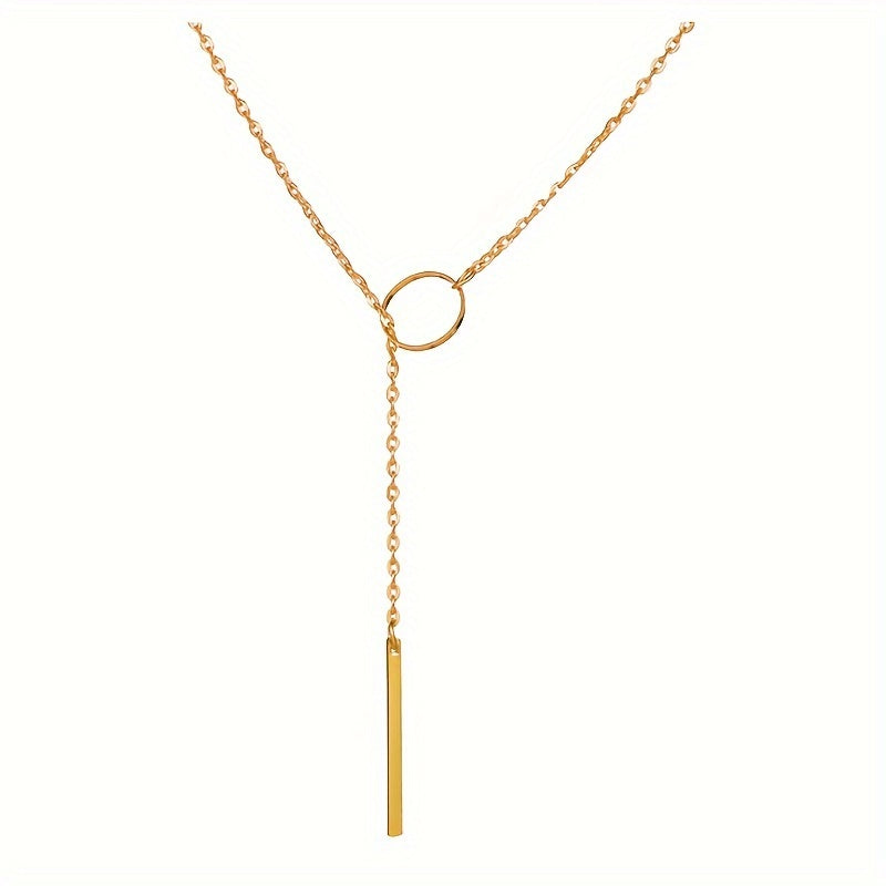 Women's Minimalist Pendant Necklace - Adjustable Chain