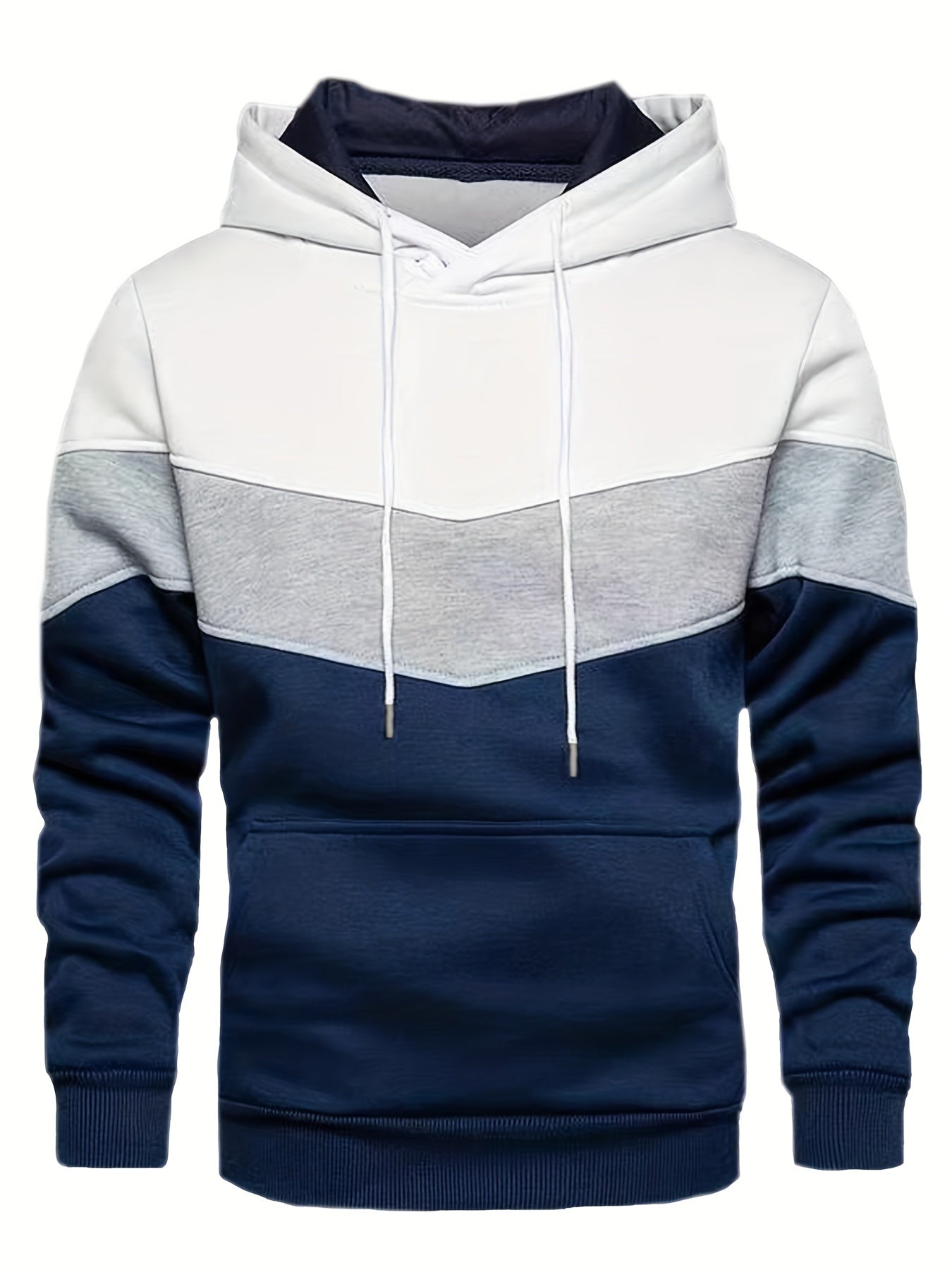 Men's Hoodie - Colour Block with Kangaroo Pocket