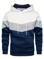 Men's Hoodie - Colour Block with Kangaroo Pocket