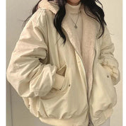 Women's Reversible Winter Jacket - Oversized Fit
