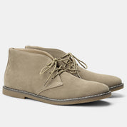 Men's Lace-Up Ankle Boots - Low Heel