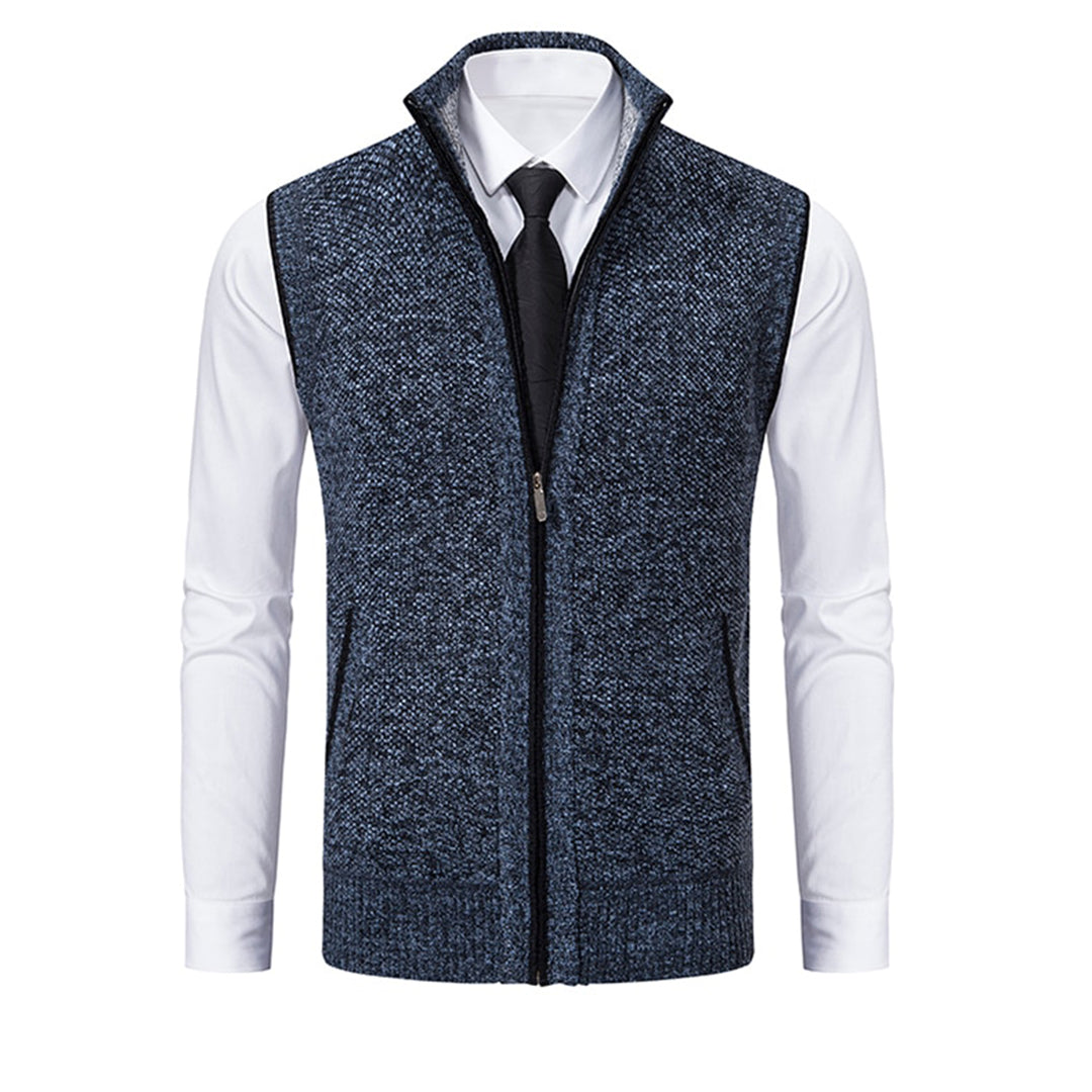Men's Gilet - Stand Collar with Full Zip Fastening