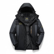 Men's Waterproof Winter Jacket - Hooded with Chest Zip Pocket