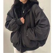 Women's Reversible Winter Jacket - Oversized Fit