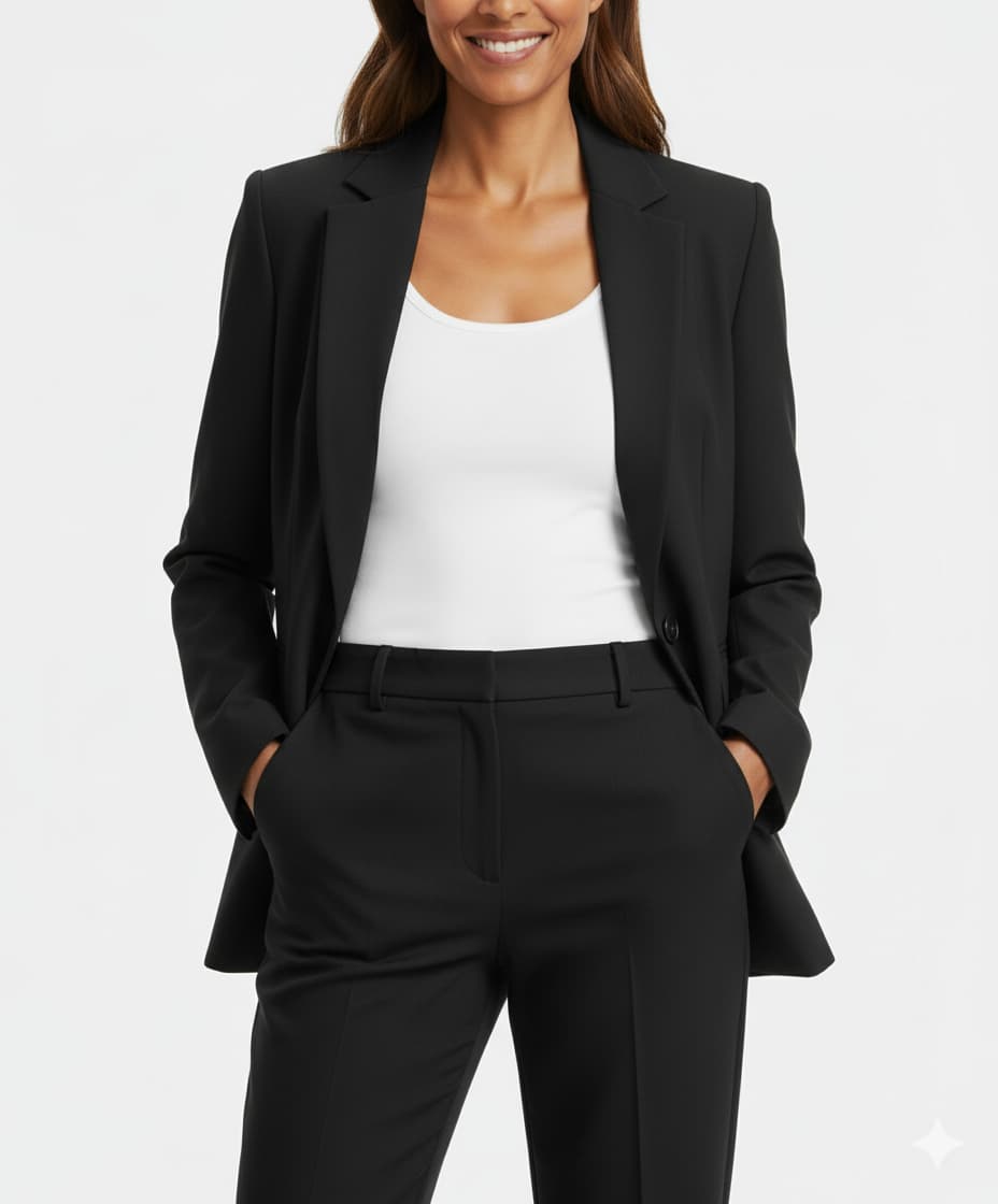 Tailored Blazer and Trouser Suit Set for Women